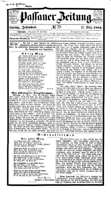 Passauer Zeitung Samstag 19. März 1864