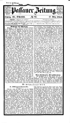 Passauer Zeitung Sonntag 27. März 1864