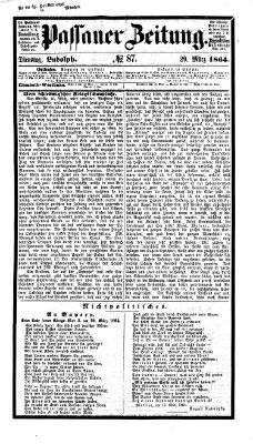 Passauer Zeitung Dienstag 29. März 1864