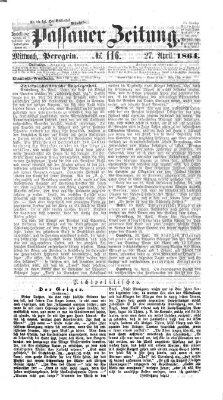 Passauer Zeitung Mittwoch 27. April 1864