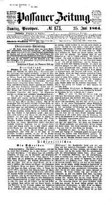 Passauer Zeitung Samstag 25. Juni 1864