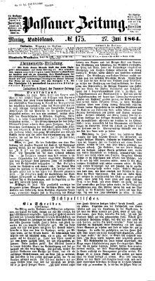 Passauer Zeitung Montag 27. Juni 1864