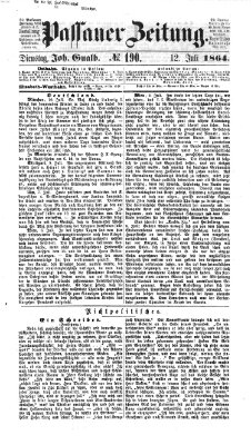 Passauer Zeitung Dienstag 12. Juli 1864