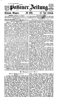 Passauer Zeitung Mittwoch 13. Juli 1864