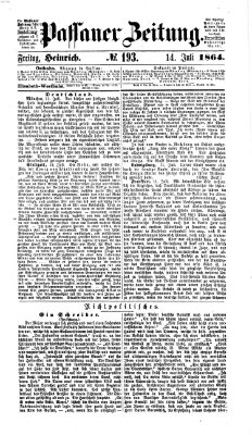 Passauer Zeitung Freitag 15. Juli 1864