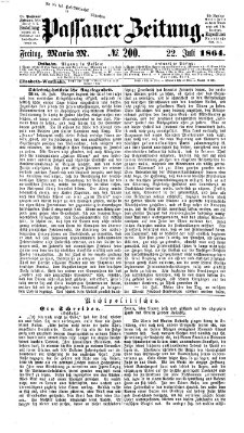 Passauer Zeitung Freitag 22. Juli 1864