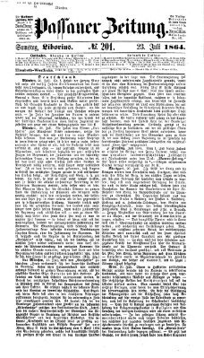 Passauer Zeitung Samstag 23. Juli 1864