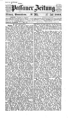 Passauer Zeitung Mittwoch 27. Juli 1864