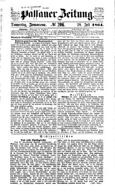 Passauer Zeitung Donnerstag 28. Juli 1864