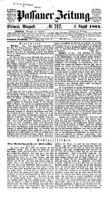 Passauer Zeitung Mittwoch 3. August 1864