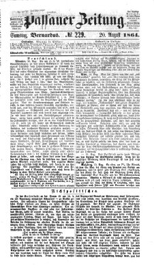 Passauer Zeitung Samstag 20. August 1864