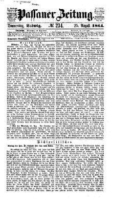 Passauer Zeitung Donnerstag 25. August 1864