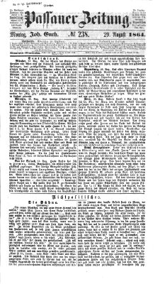 Passauer Zeitung Montag 29. August 1864