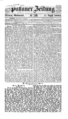 Passauer Zeitung Mittwoch 31. August 1864