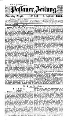 Passauer Zeitung Donnerstag 1. September 1864