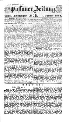 Passauer Zeitung Sonntag 4. September 1864