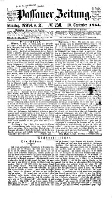 Passauer Zeitung Samstag 10. September 1864