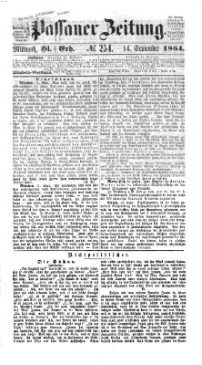 Passauer Zeitung Mittwoch 14. September 1864