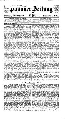 Passauer Zeitung Mittwoch 21. September 1864