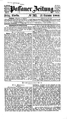 Passauer Zeitung Freitag 23. September 1864