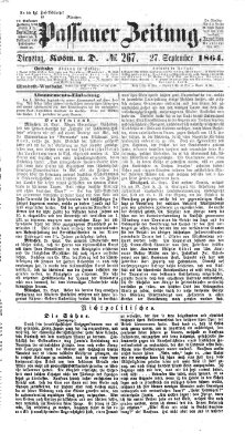 Passauer Zeitung Dienstag 27. September 1864