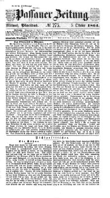 Passauer Zeitung Mittwoch 5. Oktober 1864