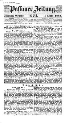 Passauer Zeitung Donnerstag 13. Oktober 1864