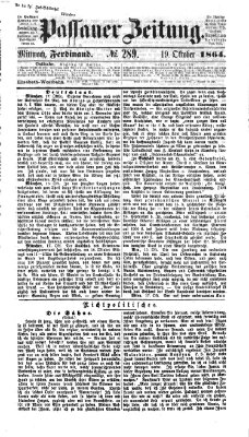 Passauer Zeitung Mittwoch 19. Oktober 1864