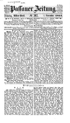 Passauer Zeitung Dienstag 1. November 1864