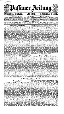 Passauer Zeitung Donnerstag 3. November 1864