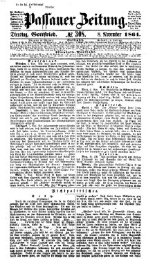 Passauer Zeitung Dienstag 8. November 1864