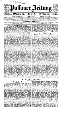 Passauer Zeitung Samstag 12. November 1864