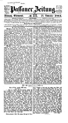 Passauer Zeitung Mittwoch 23. November 1864