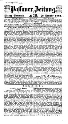 Passauer Zeitung Dienstag 29. November 1864