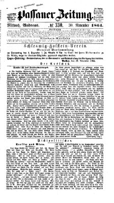 Passauer Zeitung Mittwoch 30. November 1864