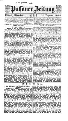 Passauer Zeitung Mittwoch 14. Dezember 1864