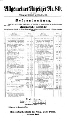 Passauer Zeitung Donnerstag 22. Dezember 1864