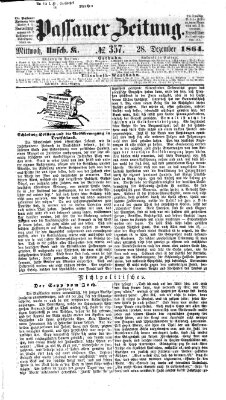 Passauer Zeitung Mittwoch 28. Dezember 1864