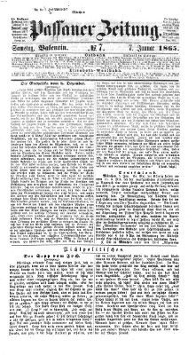 Passauer Zeitung Samstag 7. Januar 1865