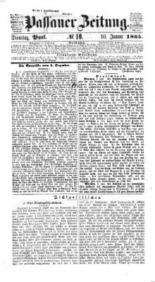 Passauer Zeitung Dienstag 10. Januar 1865