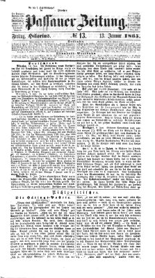 Passauer Zeitung Freitag 13. Januar 1865