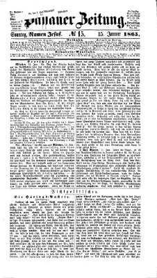 Passauer Zeitung Sonntag 15. Januar 1865