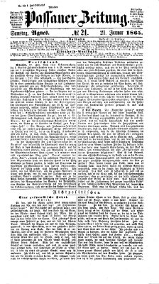 Passauer Zeitung Samstag 21. Januar 1865