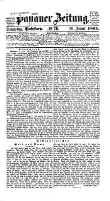 Passauer Zeitung Donnerstag 26. Januar 1865