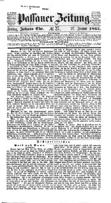 Passauer Zeitung Freitag 27. Januar 1865