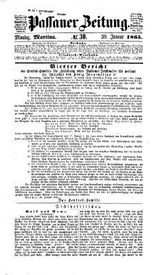 Passauer Zeitung Montag 30. Januar 1865