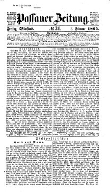 Passauer Zeitung Freitag 3. Februar 1865