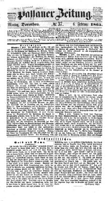 Passauer Zeitung Montag 6. Februar 1865