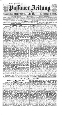 Passauer Zeitung Donnerstag 9. Februar 1865