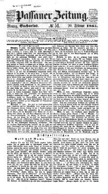 Passauer Zeitung Montag 20. Februar 1865